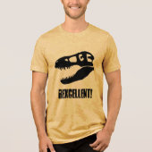 Hervorragend! T. rex Dinosaur Skull Tri-Blend Shirt (Vorderseite)