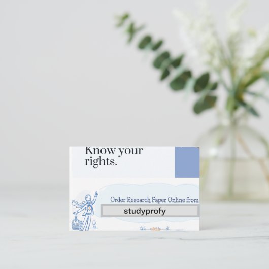 Hervorragende akademische Leistung mit Studyprofy Visitenkarte (Stehend Vorderseite)