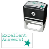 "Hervorragende Antworten!" Briefmarke aus Kautschu Permastempel (Beispiel)