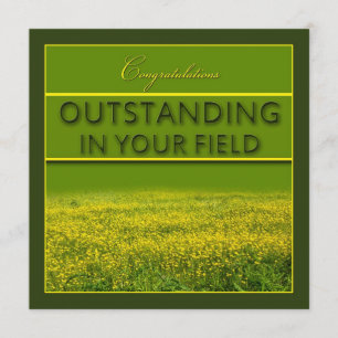 Hervorragende Arbeit auf Ihrem Gebiet - Glückwunsc Karte