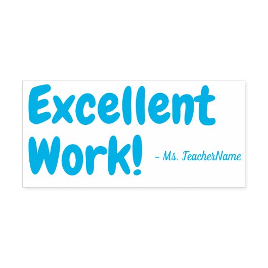 "Hervorragende Arbeit!" Teacher Feedback Rubber Br Permastempel (Design)