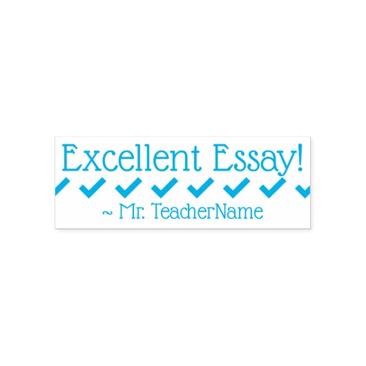 "Hervorragende Essay!" Tutor-Feedback-Rubber-Brief Permastempel (Design)
