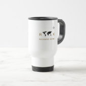 Hervorragende Klasse Mit Monogramm Reisebecher (VorderseiteRechts)