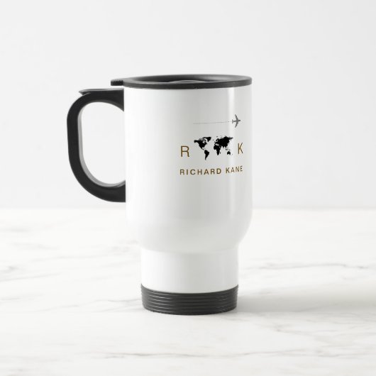Hervorragende Klasse Mit Monogramm Reisebecher (Links)