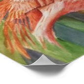 Hervorragende rosa Flamingo Poster (Ecke)