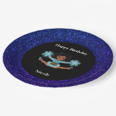 Hervorragende Sparkle-Papierplatte "Happy Birthday Pappteller (Schrägansicht)