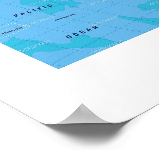 HERVORRAGENDE WELTKARTE POSTER (Ecke)