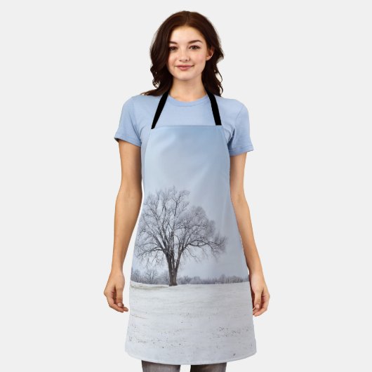 Hervorragende Winter Oak Tree Schürze (Getragen)