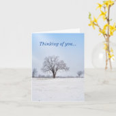 Hervorragende Winterbaumdenken Karte (Gelbe Blume)