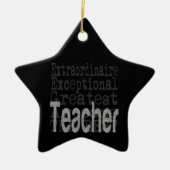Hervorragender Lehrer Keramik Ornament (Vorne)