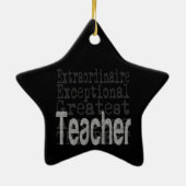 Hervorragender Lehrer Keramik Ornament (Hinten)