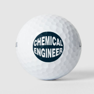 Hervorragender schwarzer Chemieingenieur Text Golfball
