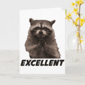Hervorragendes böse Plotter-Raccoon Karte (Gelbe Blume)