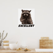 Hervorragendes böse Plotter-Raccoon Poster (Küche)