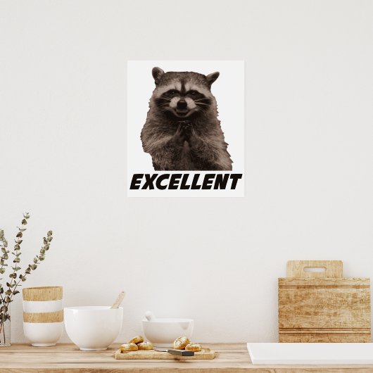 Hervorragendes böse Plotter-Raccoon Poster (Küche)