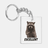 Hervorragendes böse Plotting-Raccoon Schlüsselanhänger (Vorderseite links)