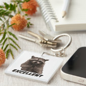 Hervorragendes böse Plotting-Raccoon Schlüsselanhänger (Vorderseite rechts)