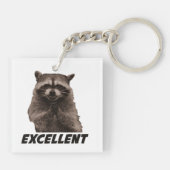Hervorragendes böse Plotting-Raccoon Schlüsselanhänger (Rückseite)