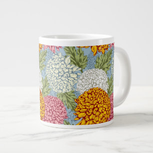 Hervorragendes Muster mit Chrysanthemen Jumbo-Tasse