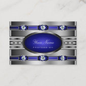 Hervorragendes Silber mit Blauen und Imitaten Rhin Visitenkarte (Vorderseite)
