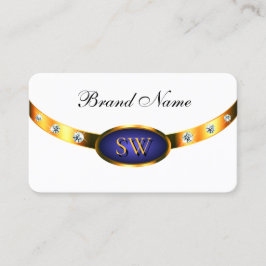 Hervorragendes White Blue Gold mit Monogram Diamon Visitenkarte