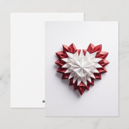 Herz 0003 feiertagskarte (Vorne/Hinten)