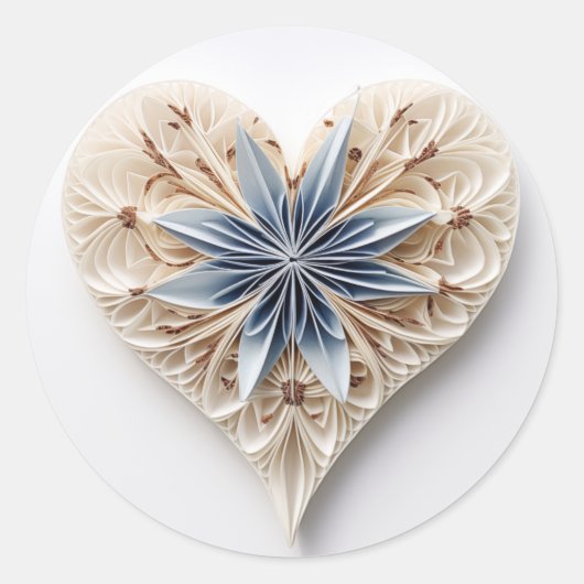 Herz 0076 runder aufkleber (Vorderseite)