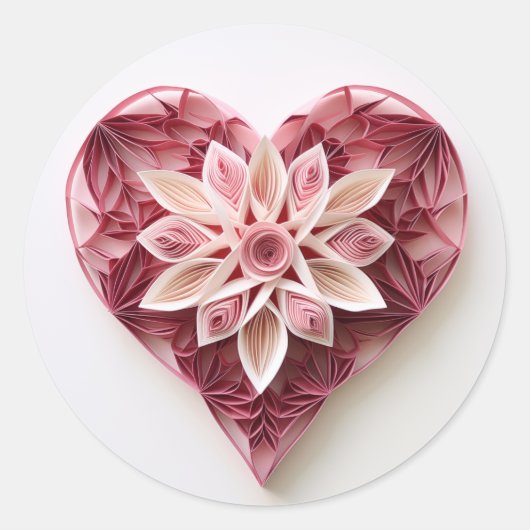 Herz 0088 runder aufkleber (Vorderseite)