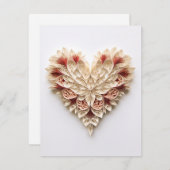 Herz 0111 feiertagskarte (Vorne/Hinten)