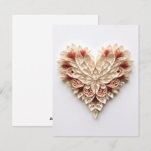 Herz 0111 feiertagskarte (Vorne/Hinten)