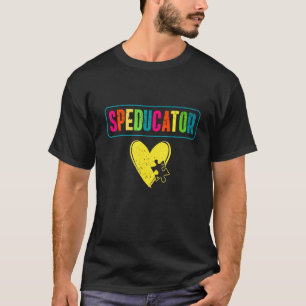Herz 100. Schultag Sped-Lehrer Kinder Autismus T-Shirt