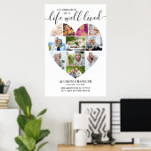 Herz 11 Foto Collage Leben gut Lebende Beerdigung Poster (Heimbüro)