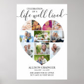 Herz 11 Foto Collage Leben gut Lebende Beerdigung Poster (Vorne)