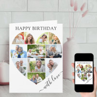 Herz 11 Foto-Collage mit Liebes-Schriftzug zum Geb