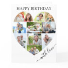 Herz 11 Foto-Collage mit Liebes-Schriftzug zum Geb