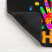 Herz 120. Schullehrer Autismus Bewusstsein Mousepad (Ecke)