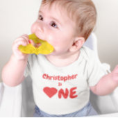 Herz 1. Geburtstag Baby T - Shirt