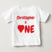 Herz 1. Geburtstag Baby T - Shirt (Vorderseite)