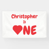 Herz 1. Geburtstag Banner (Horizontal)