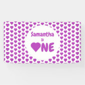 Herz 1. Geburtstag Banner (Horizontal)