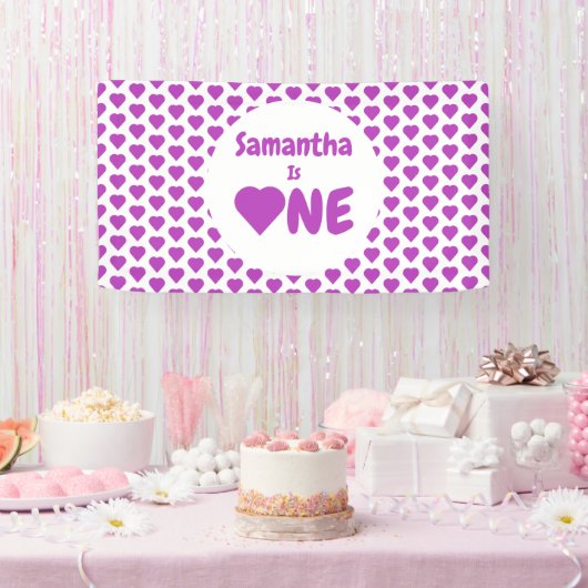 Herz 1. Geburtstag Banner (Party)