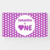 Herz 1. Geburtstag Banner (Horizontal)