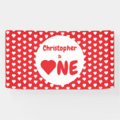 Herz 1. Geburtstag Banner (Horizontal)