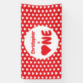 Herz 1. Geburtstag Banner (Vertikal)