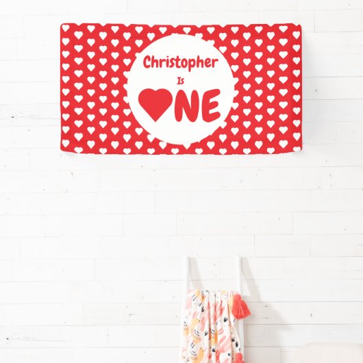 Herz 1. Geburtstag Banner (InSitu)