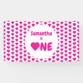 Herz 1. Geburtstag Banner (Horizontal)