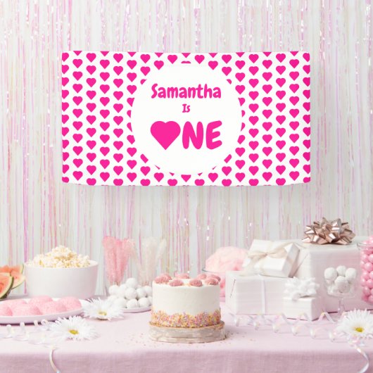 Herz 1. Geburtstag Banner (Party)