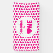 Herz 1. Geburtstag Banner (Vertikal)