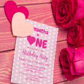 Herz 1. Geburtstag Einladung