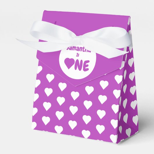 Herz 1. Geburtstag Geschenkschachtel (Vorderseite)